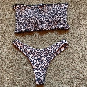 cheetah bando and matching bottoms
